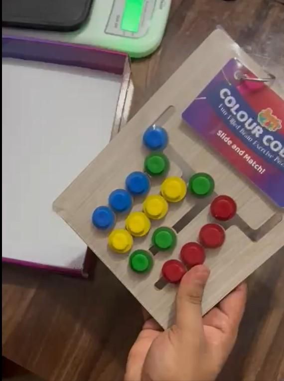 Colour Coder - Kids Montessori Slide Puzzle Game Color & Pattern Matching Learning Toys for Kids